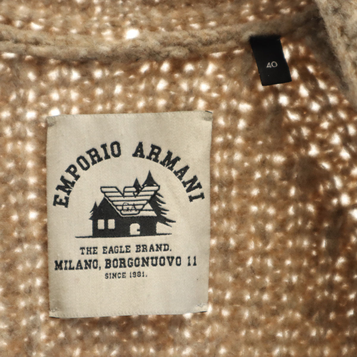 Emporio Armani エンポリオアルマーニ 長袖 ガウン ニットカーディガン