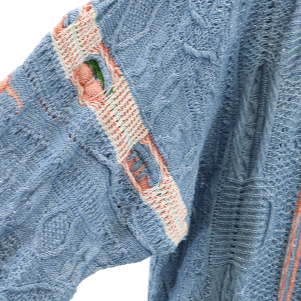 COOGI BLUES クージーブルース 90s 00s オールド 長袖 3Dニット ワンピース M ブルー系 レディース