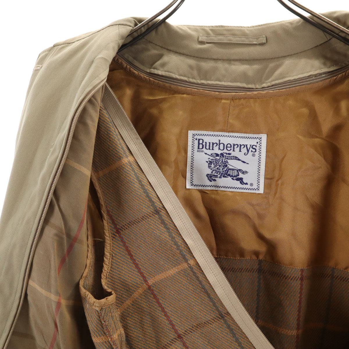 Burberrys バーバリーズ 90s オールド ステンカラーコート 7AB2 ベージュブラウン ベストライナー付き レディース