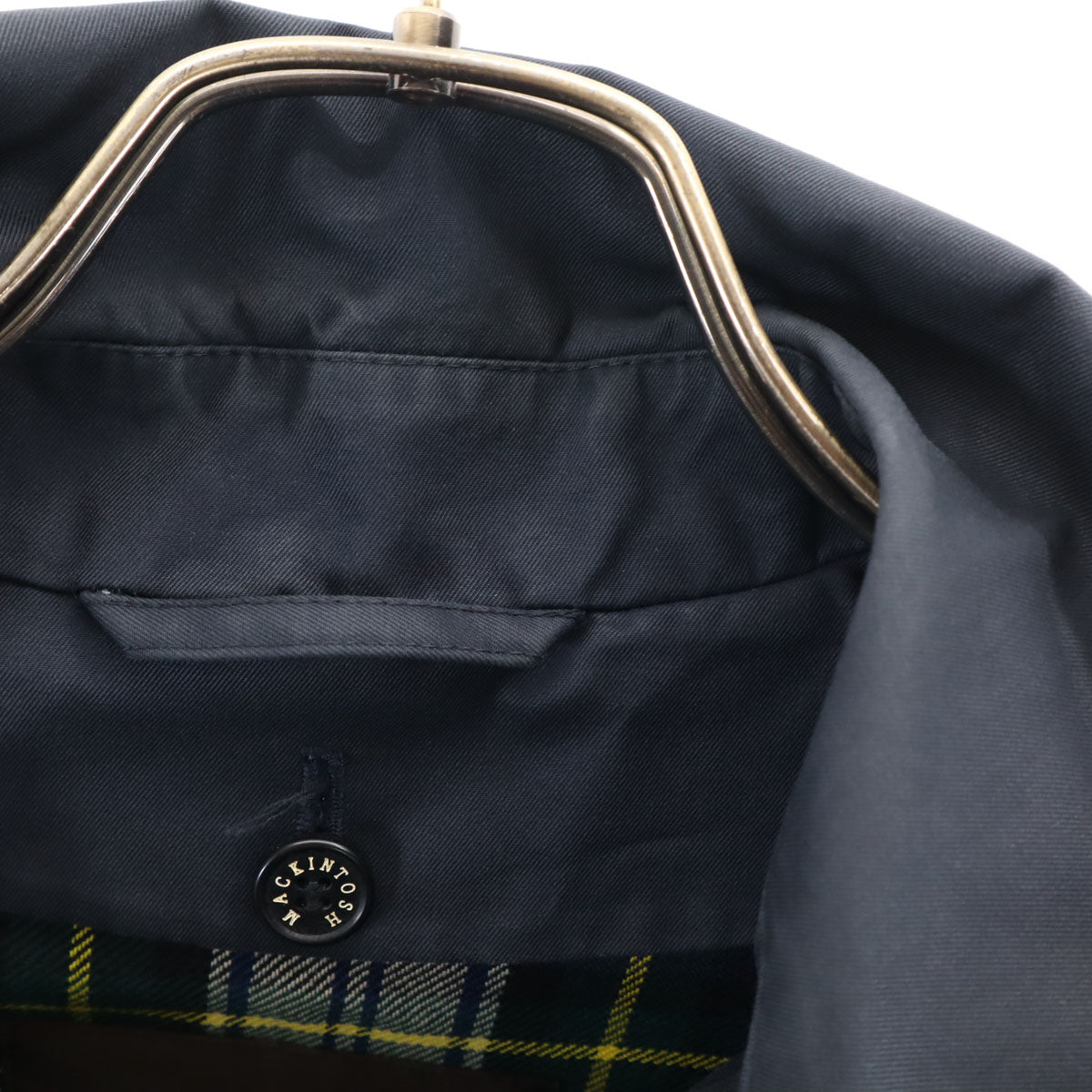 Mackintosh マッキントッシュ スコットランド製 ステンカラーコート 36 ネイビー ベストライナー付き メンズ