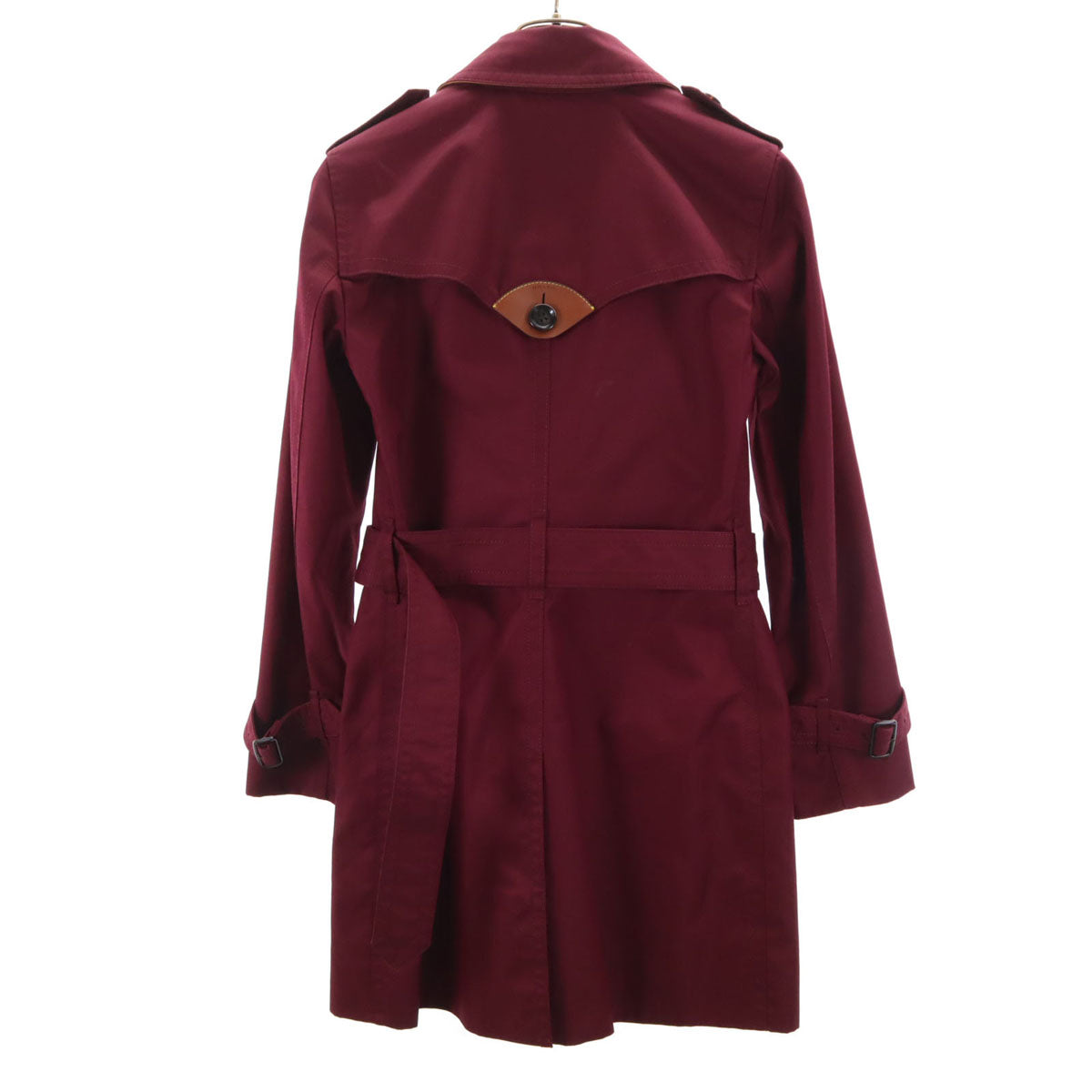 COACH コーチ トレンチコート XS バーガンディ カバー付き レディース