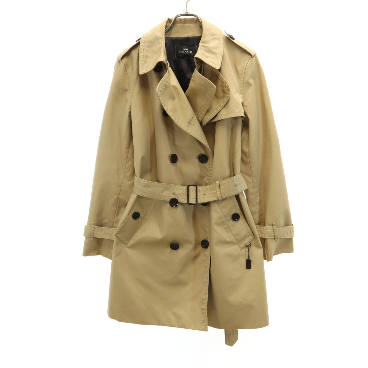 COACH コーチ トレンチコート MP ベージュ レディース