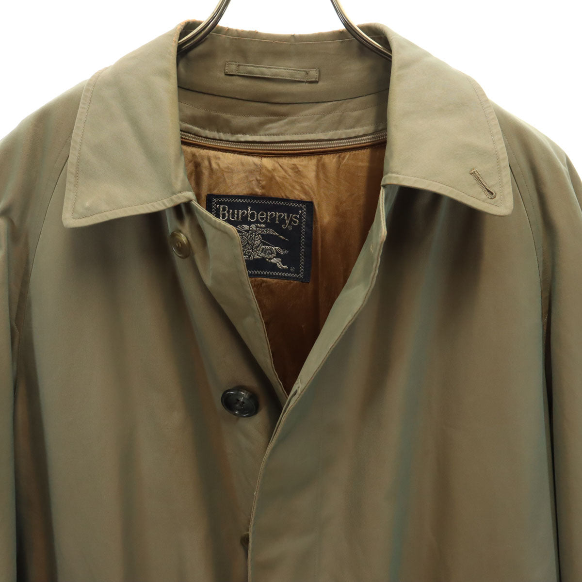 Burberrys バーバリーズ 90s オールド ステンカラーコート 90－165 カーキ系 ライナー付き メンズ