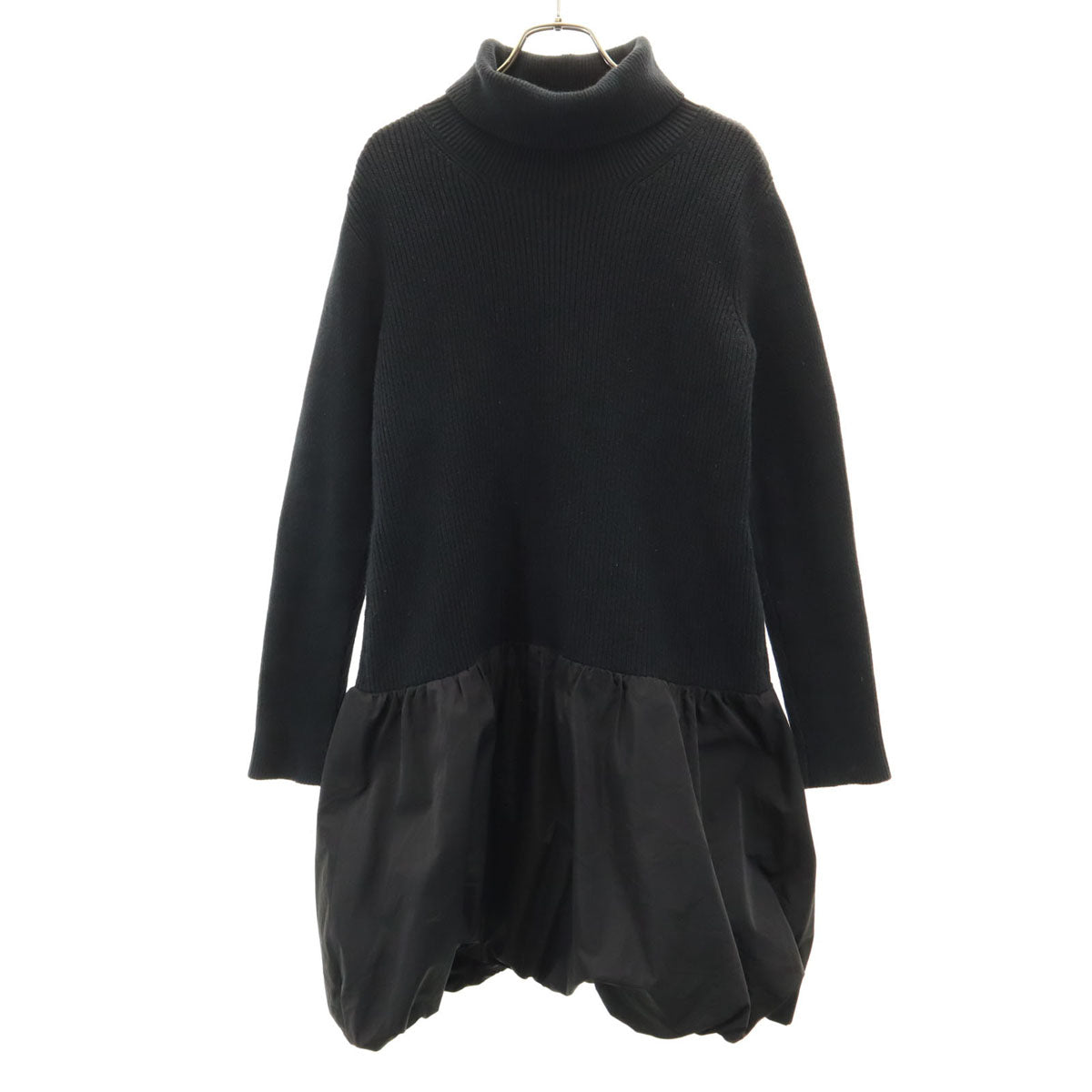 FOXEY NEW YORK フォクシーニューヨーク 日本製 長袖 タートルネック ワンピース 40 ブラック レディース