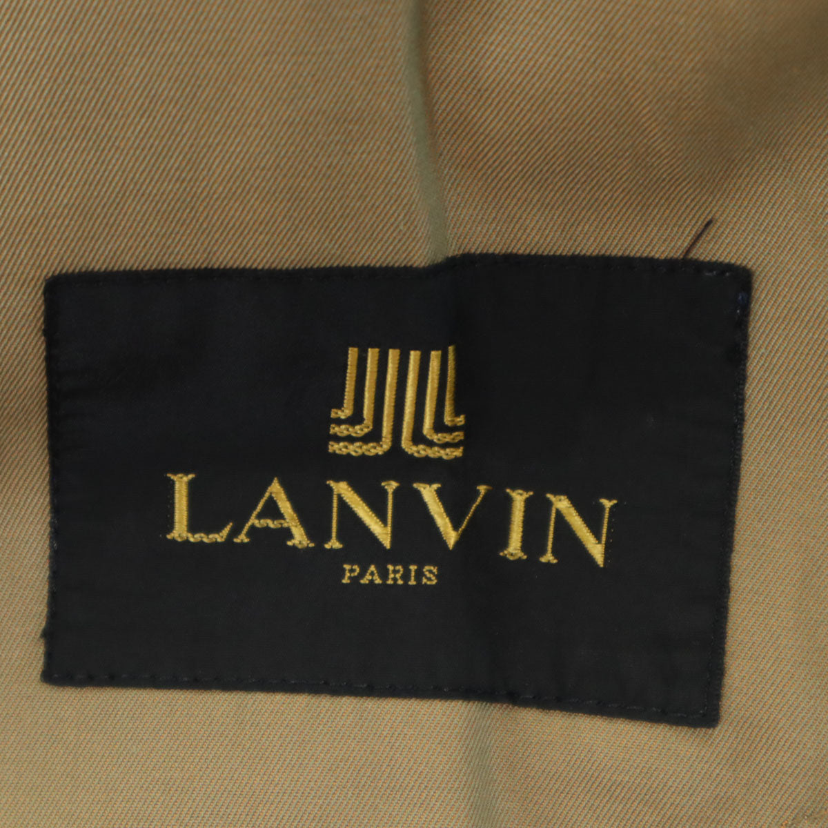LANVIN ランバン 80s ヴィンテージ ステンカラーコート R48－45 ベージュ メンズ