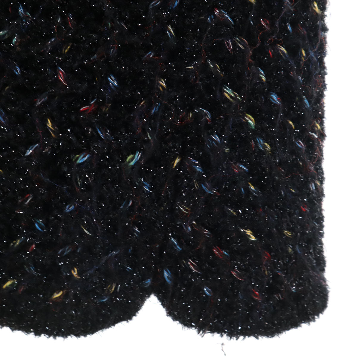 Desigual デシグアル 長袖 ラメ ロング ニットカーディガン S ブラック系 レディース