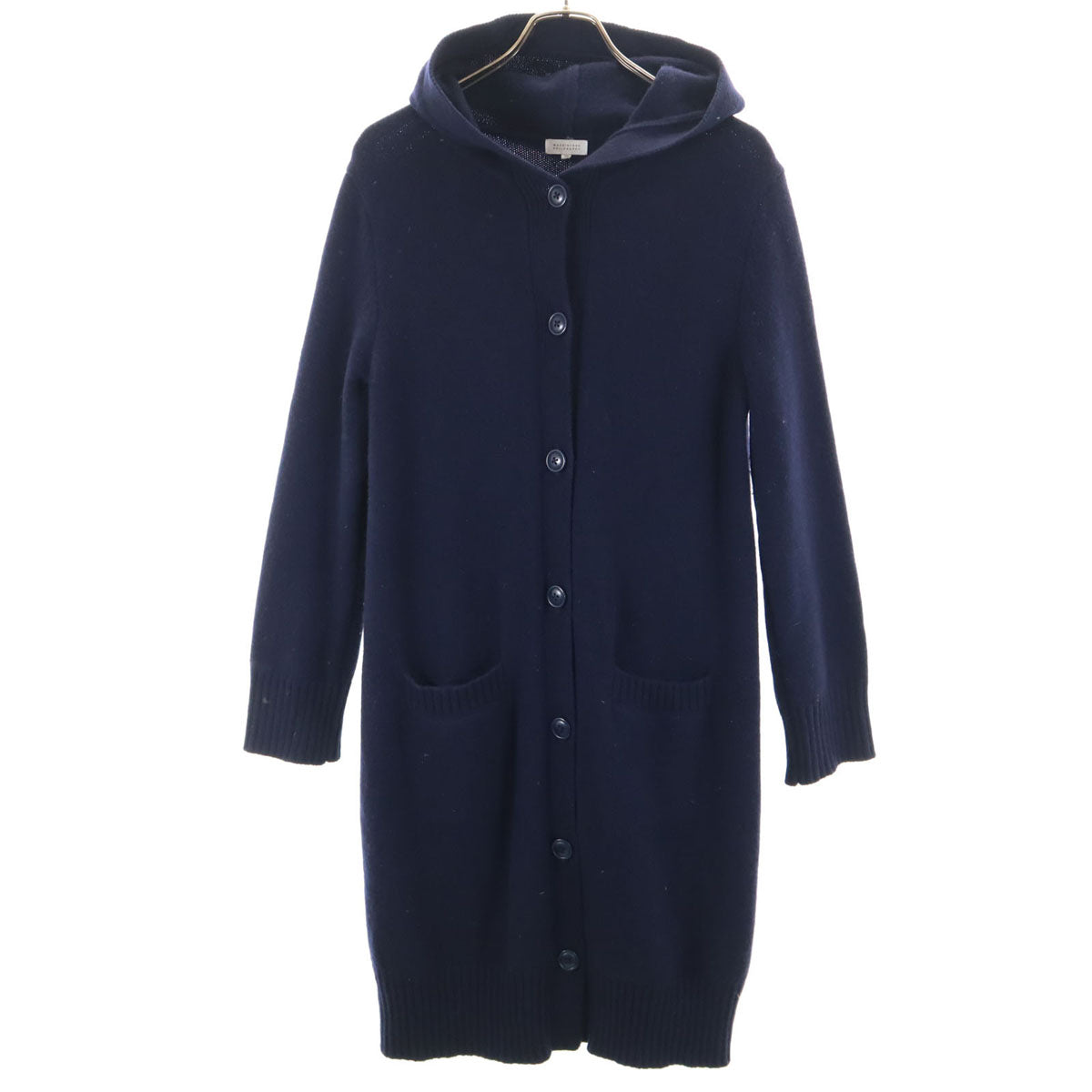 MACKINTOSH PHILOSOPHY マッキントッシュフィロソフィー ウール 長袖 ロング ニットカーディガン 38 ネイビー レディース