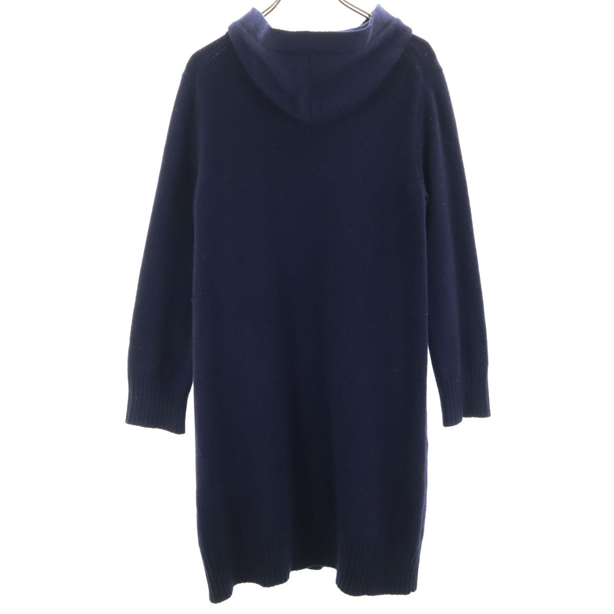 MACKINTOSH PHILOSOPHY マッキントッシュフィロソフィー ウール 長袖 ロング ニットカーディガン 38 ネイビー レディース