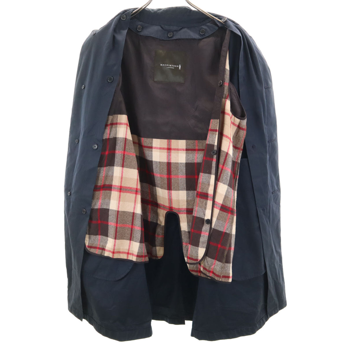 Mackintosh マッキントッシュ 日本製 ライナー付き ステンカラーコート 40 ネイビー メンズ