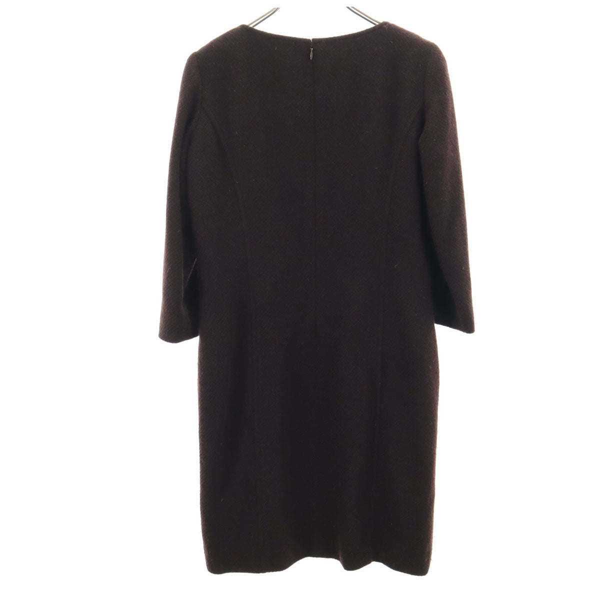 FOXEY フォクシー 日本製 ウールブレンド 7分袖 ワンピース 40