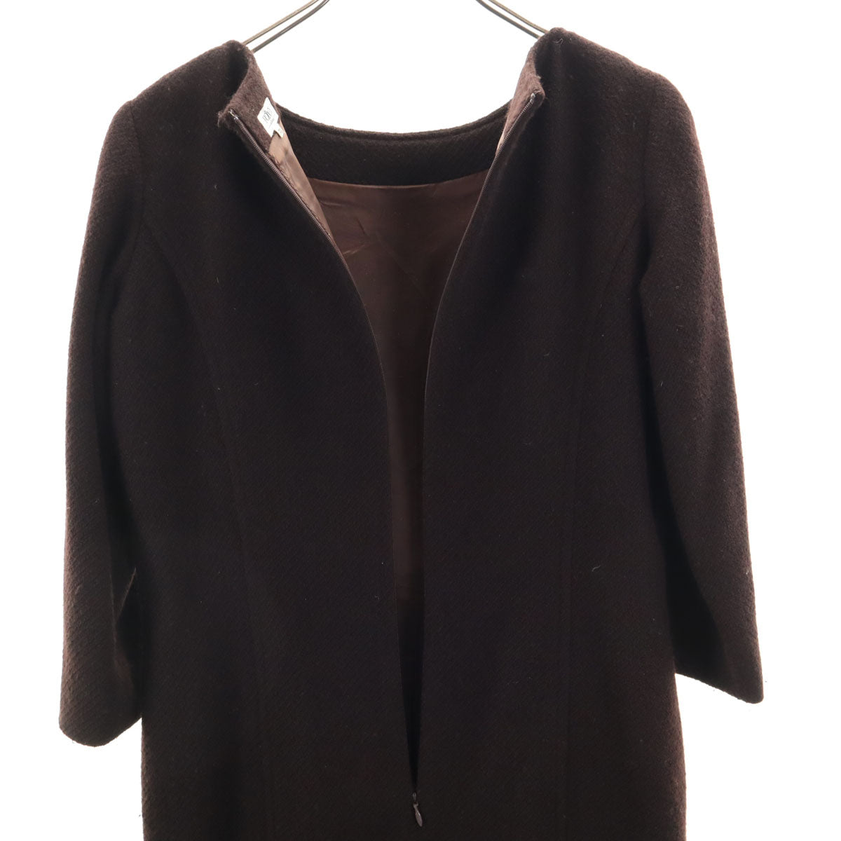 FOXEY フォクシー 日本製 ウールブレンド 7分袖 ワンピース 40