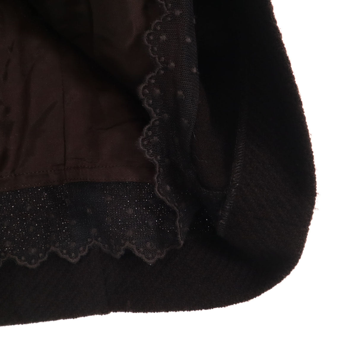 FOXEY フォクシー 日本製 ウールブレンド 7分袖 ワンピース 40