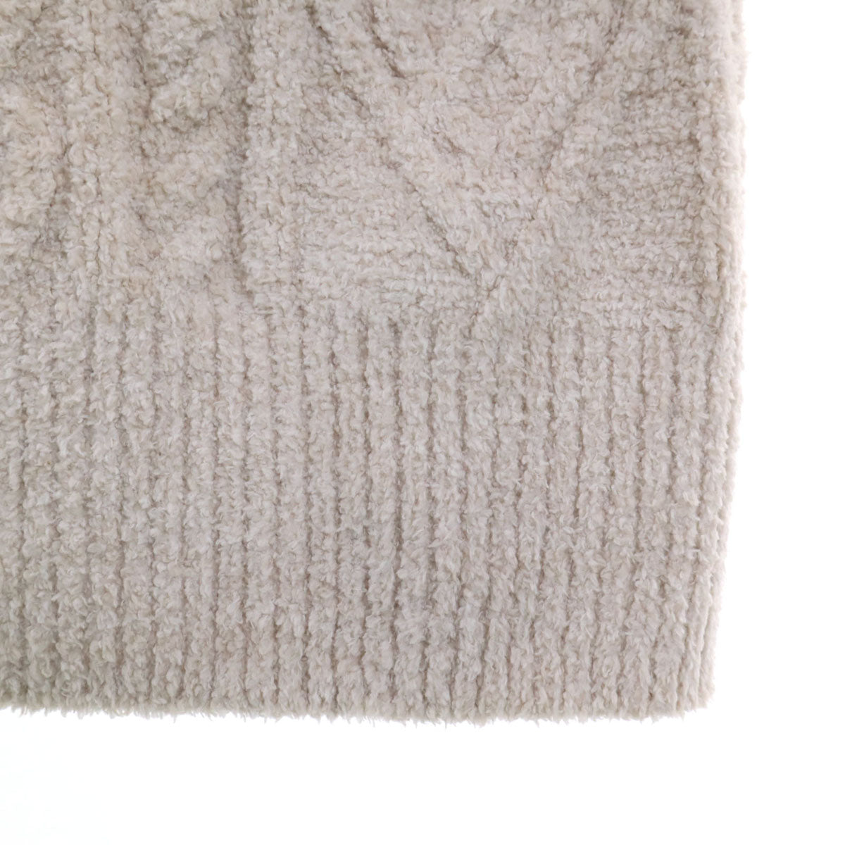 BAREFOOT DREAMS ベアフットドリームズ 長袖 ショールカラー カーディガン S アイボリー系 ふわもこ レディース