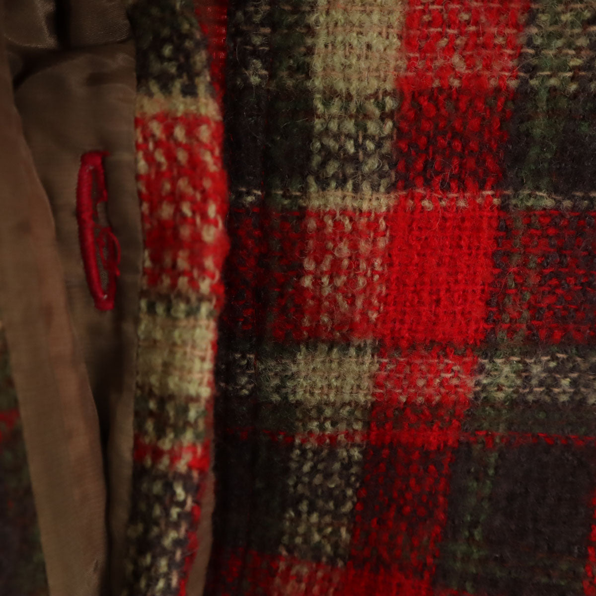 Christian Dior PRET-A-PORTER クリスチャンディオール プレタポルテ 90s オールド チェック柄 ウールコート レッド系 レディース