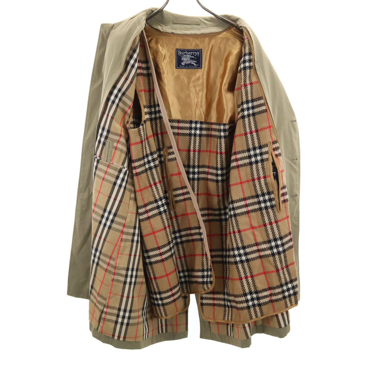 Burberrys バーバリーズ 80s 90s イングランド製 オールド トレンチコート カーキ ライナー付き メンズ