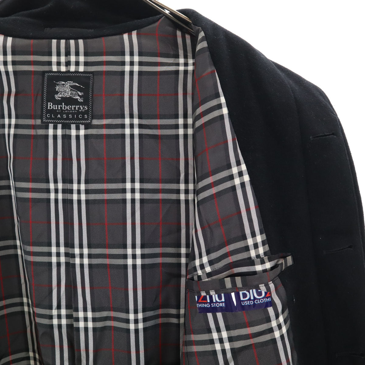 Burberrys バーバリーズ 90s CLASSICS 日本製 ウールブレンド オールド ロングコート M ブラック系 三陽商会 メンズ