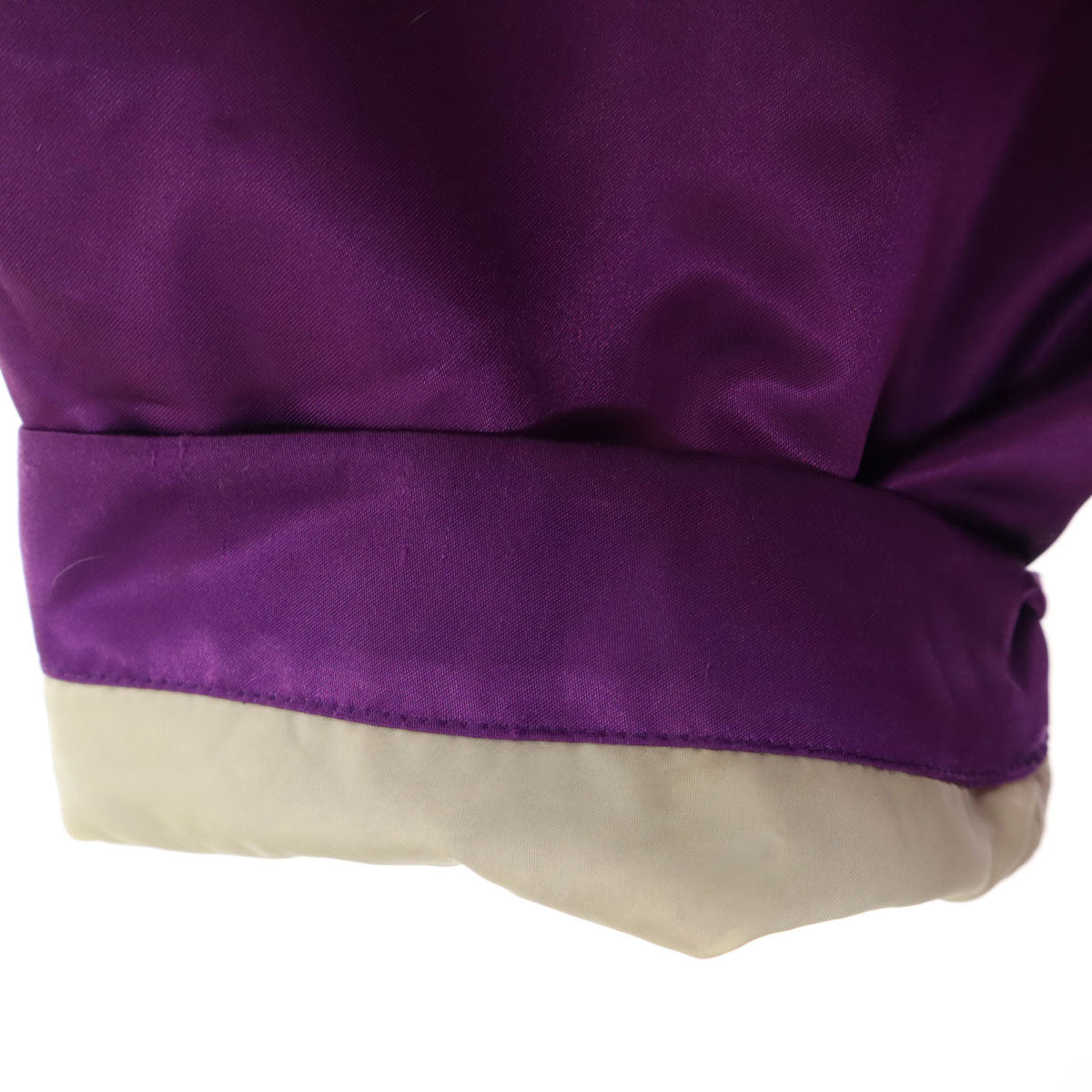 adidas アディダス 80s トレフォイルロゴ デサント製 ヴィンテージ バックプリント ベンチコート M パープル系 裏ボア メンズ