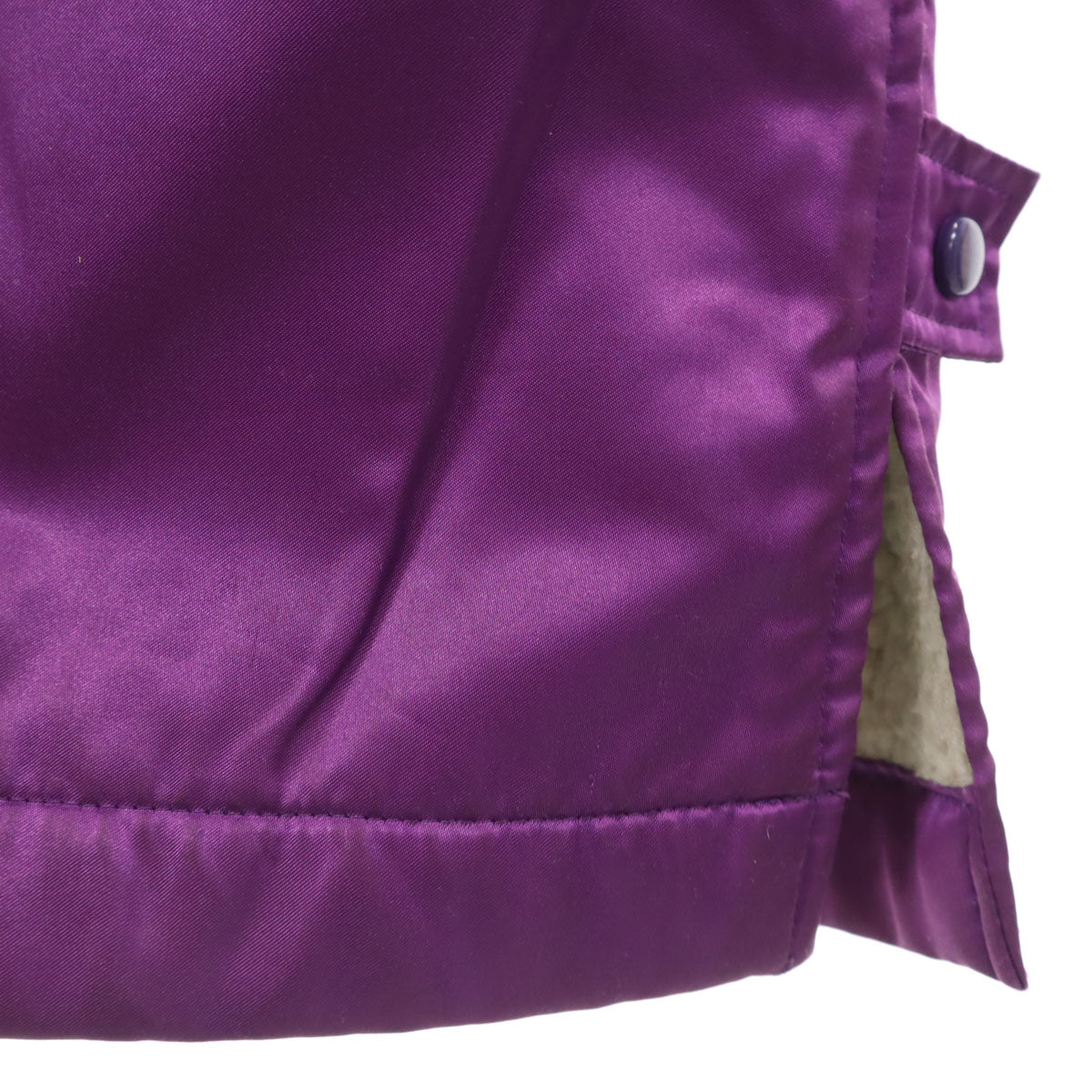 adidas アディダス 80s トレフォイルロゴ デサント製 ヴィンテージ バックプリント ベンチコート M パープル系 裏ボア メンズ