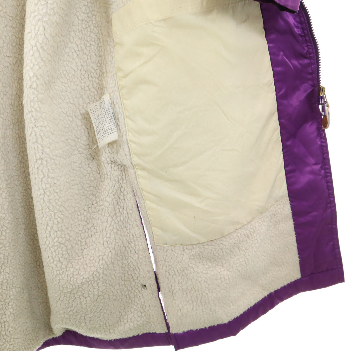 adidas アディダス 80s トレフォイルロゴ デサント製 ヴィンテージ バックプリント ベンチコート M パープル系 裏ボア メンズ