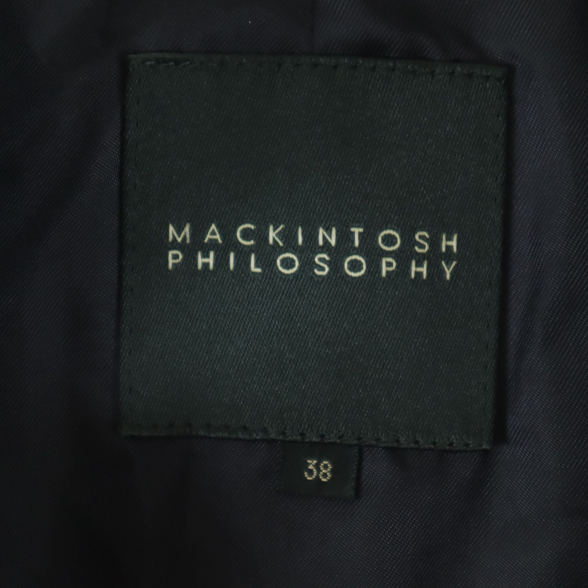 MACKINTOSH PHILOSOPHY マッキントッシュフィロソフィー ステンカラーコート 38 ブラック メンズ