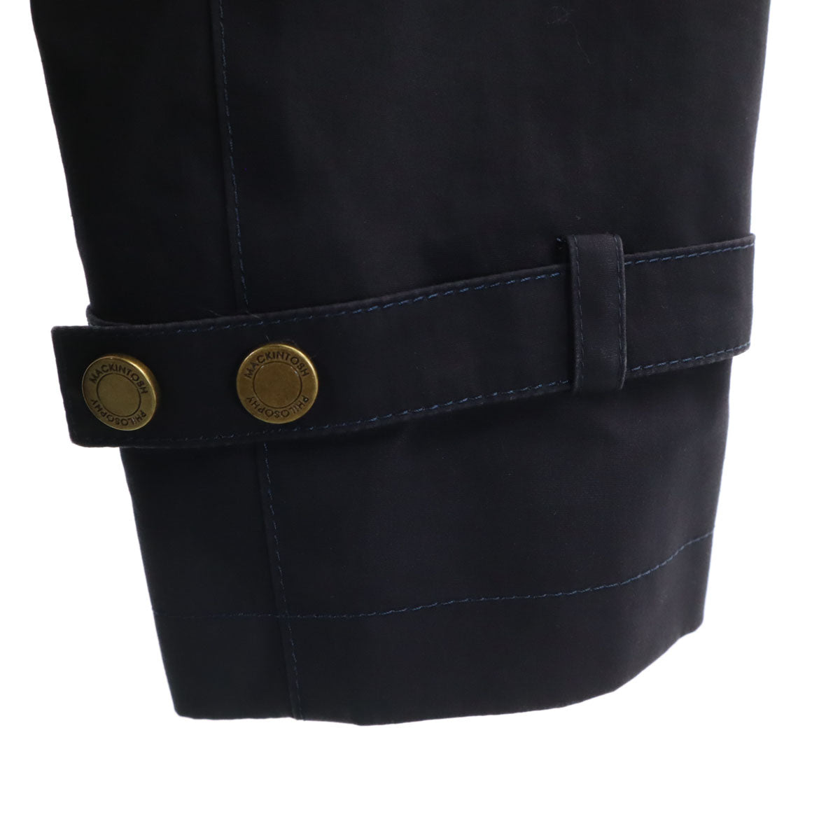 MACKINTOSH PHILOSOPHY マッキントッシュフィロソフィー ステンカラーコート 38 濃紺 中綿ライナー付き レディース