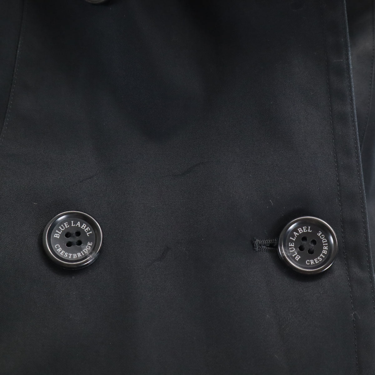 BLUE LABEL CRESTBRIDGE ブルーレーベルクレストブリッジ トレンチコート 40 ブラック ライナー付き レディース