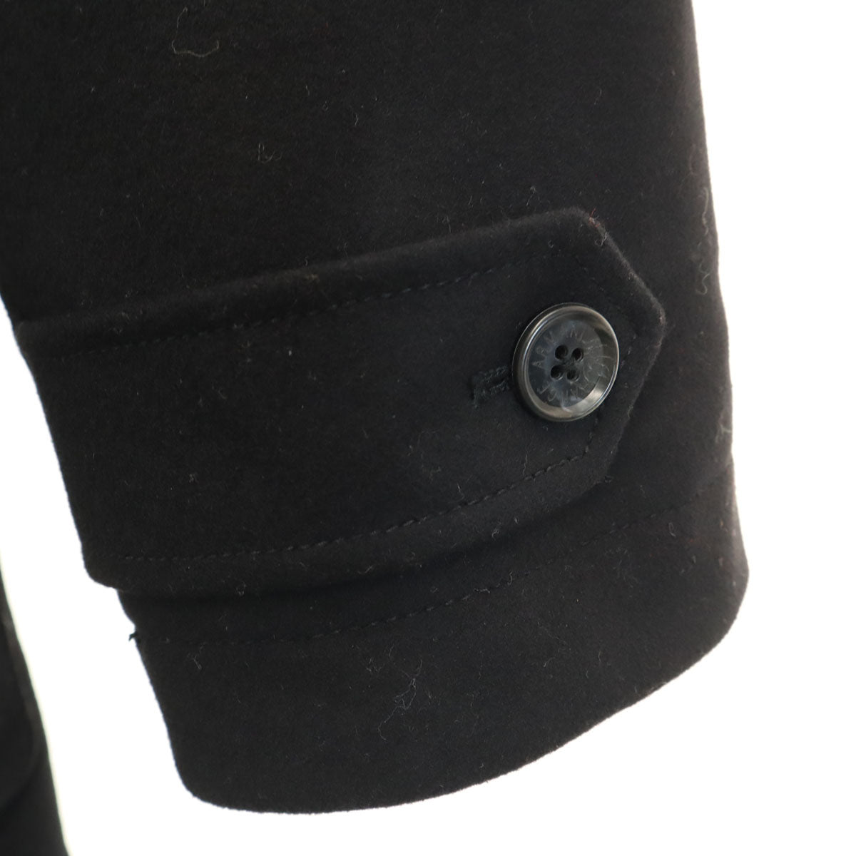 ARMANI EXCHANGE アルマーニエクスチェンジ ウールブレンド トレンチ ジャケット L ブラック メンズ