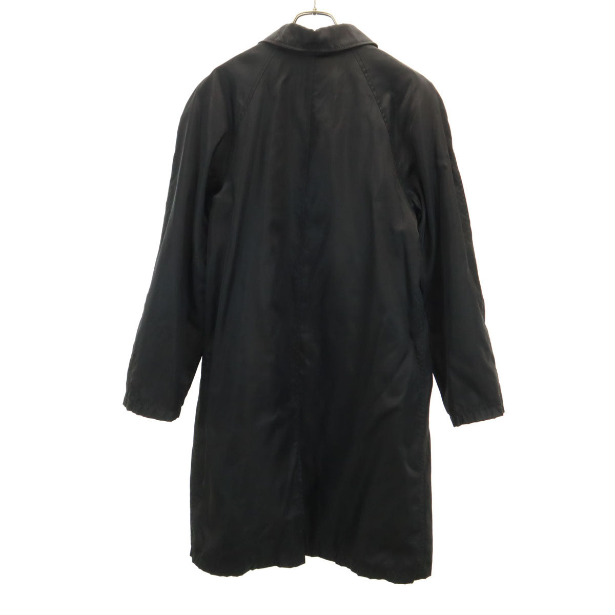 PRADA プラダ イタリア製 ステンカラーコート L ブラック ライナー付き レディース