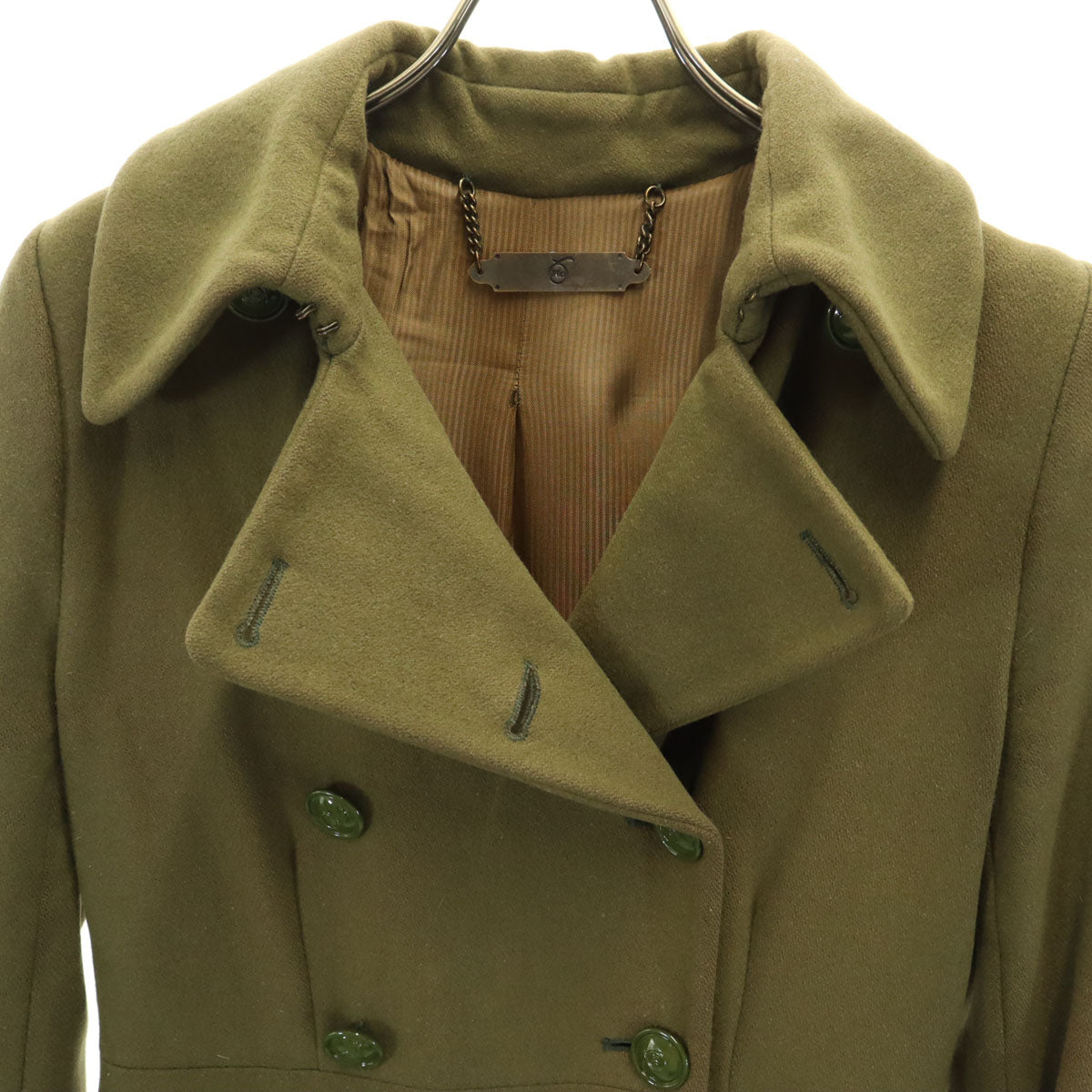 Alexander McQueen アレキサンダーマックイーン ウールブレンド コート 40 グリーン系 レディース