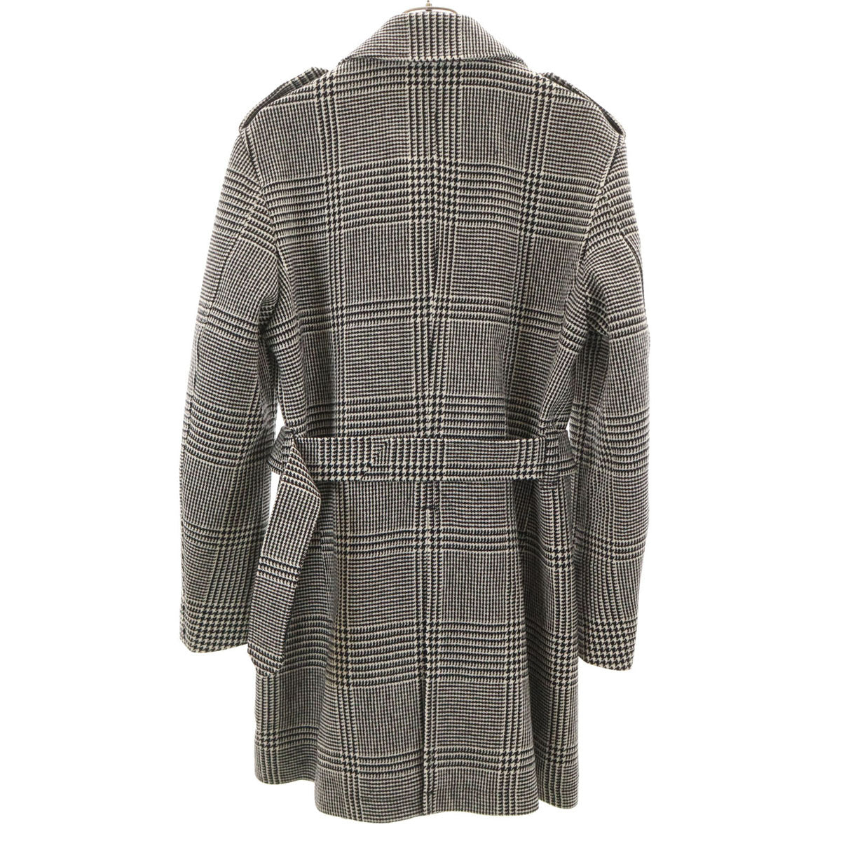 BLACK LABEL CRESTBRIDGE ブラックレーベルクレストブリッジ グレンチェック ツイード トレンチコート M ブラック メンズ