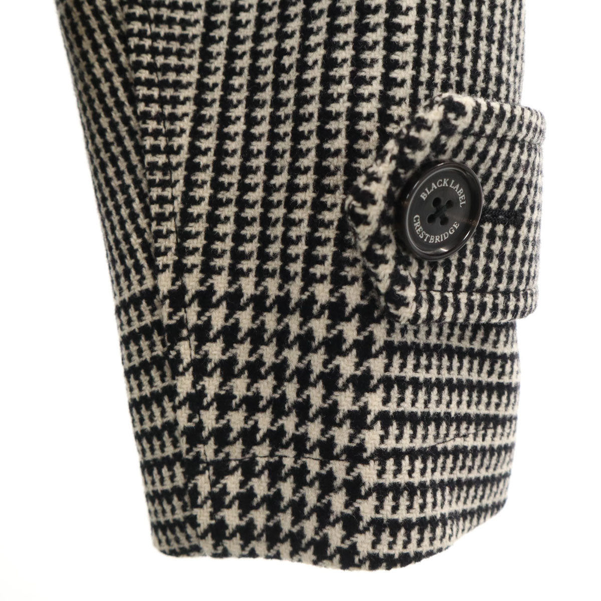 BLACK LABEL CRESTBRIDGE ブラックレーベルクレストブリッジ グレンチェック ツイード トレンチコート M ブラック メンズ