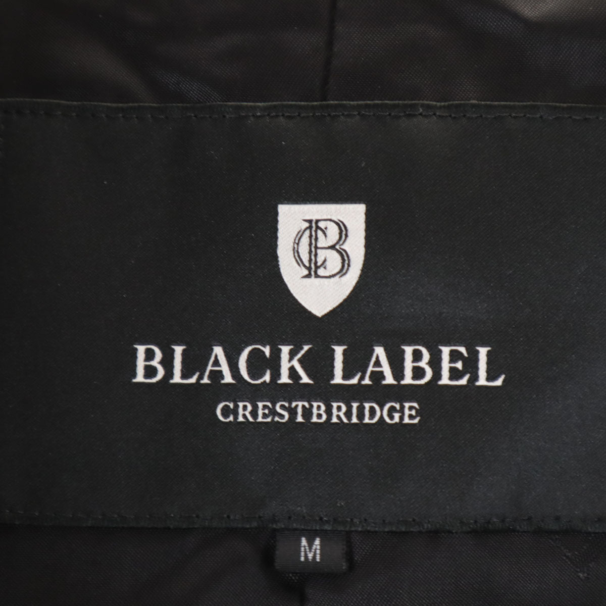 BLACK LABEL CRESTBRIDGE ブラックレーベルクレストブリッジ グレンチェック ツイード トレンチコート M ブラック メンズ