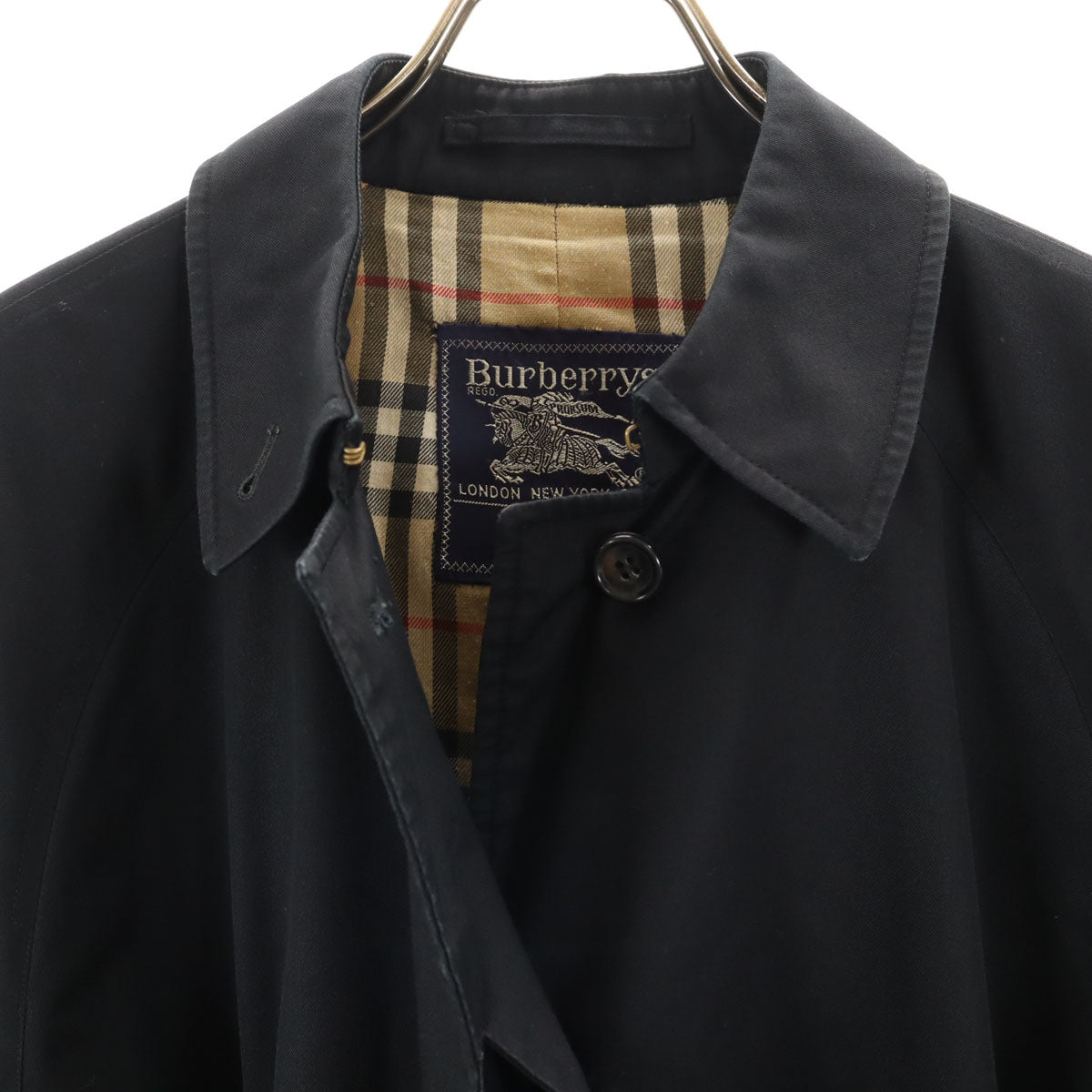 Burberrys バーバリーズ 90s オールド ステンカラーコート ブラック レディース