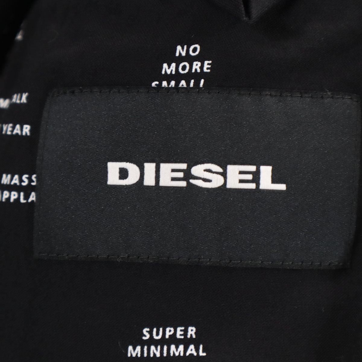 美品 DIESEL ディーゼル チェスターコート 46 ブラック メンズ