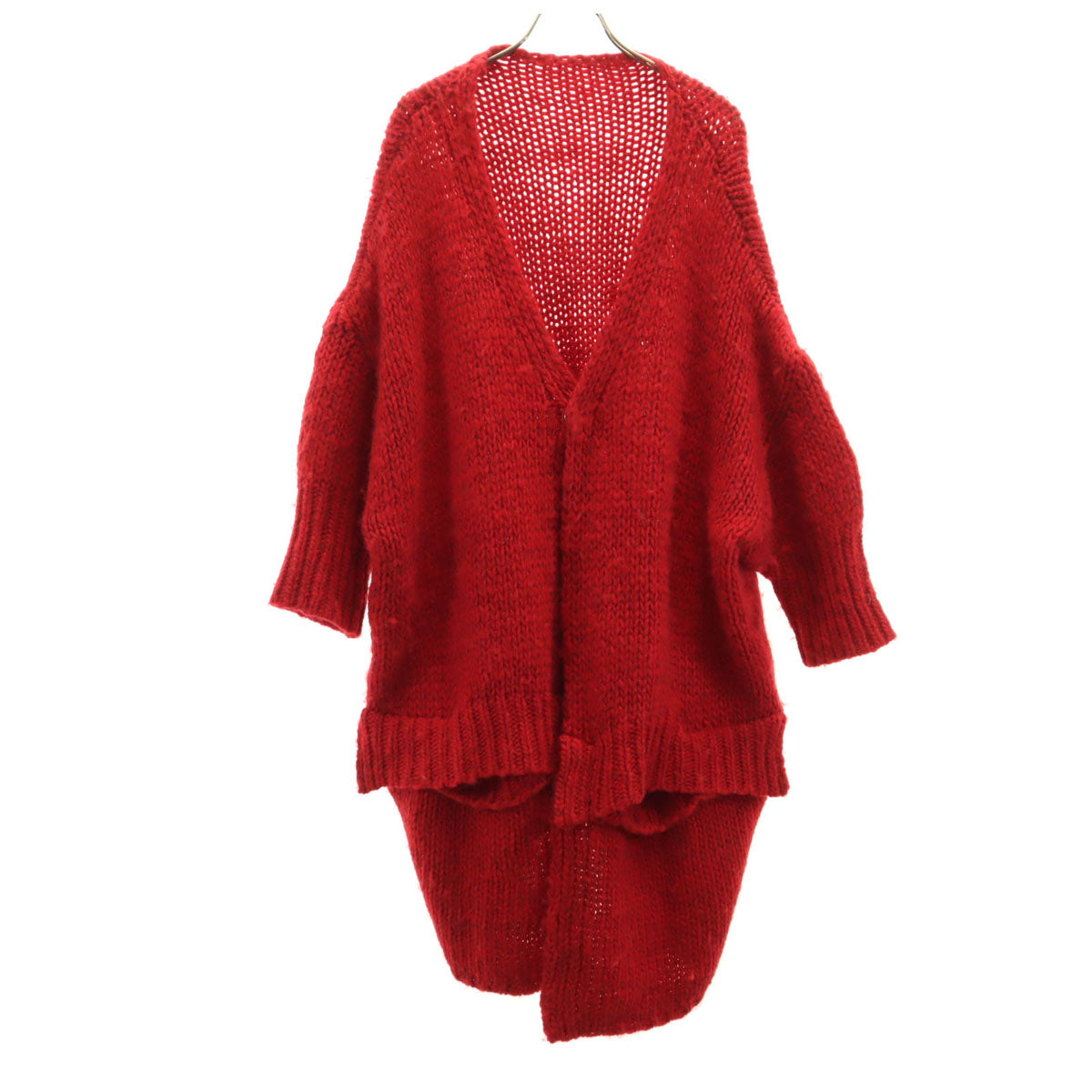 RISMAT by Y’s リスマット バイ ワイズ 日本製 ロング ニットカーディガン 2 レッド ヨウジヤマモト レディース