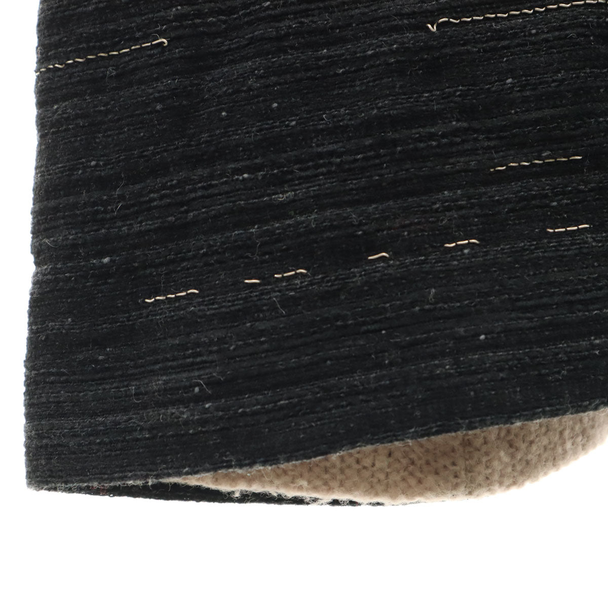 CHANEL シャネル フランス製 レイヤード ロングコート 40 チャコールブラック レディース