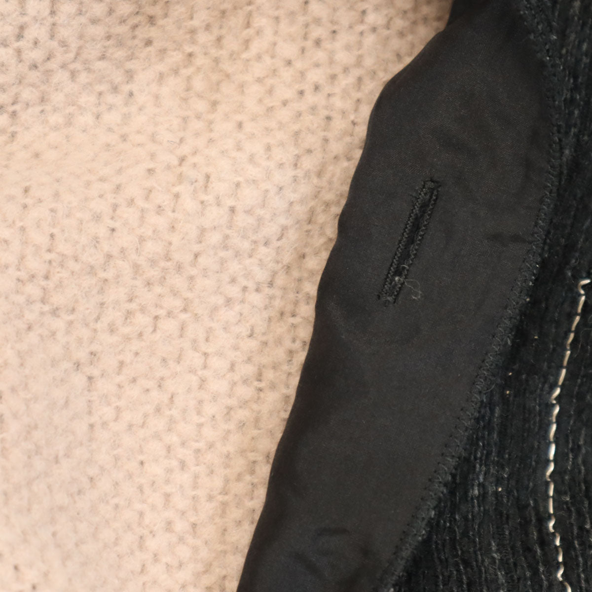 CHANEL シャネル フランス製 レイヤード ロングコート 40 チャコールブラック レディース