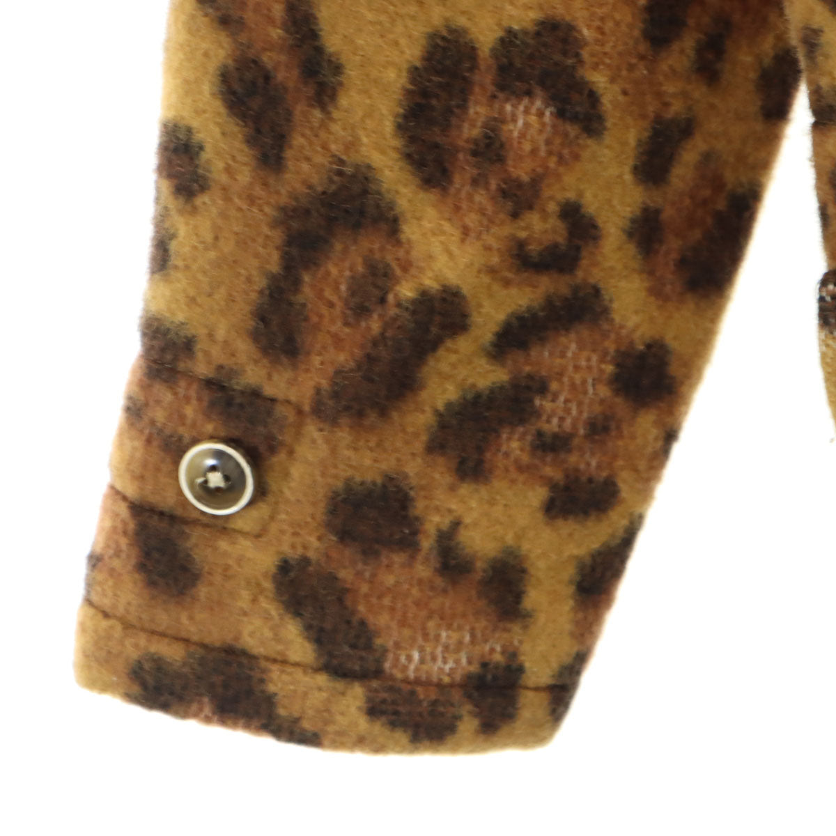 Needles ニードルズ 日本製 レオパード ダッフルコート 1 ブラウン ヒョウ柄 メンズ