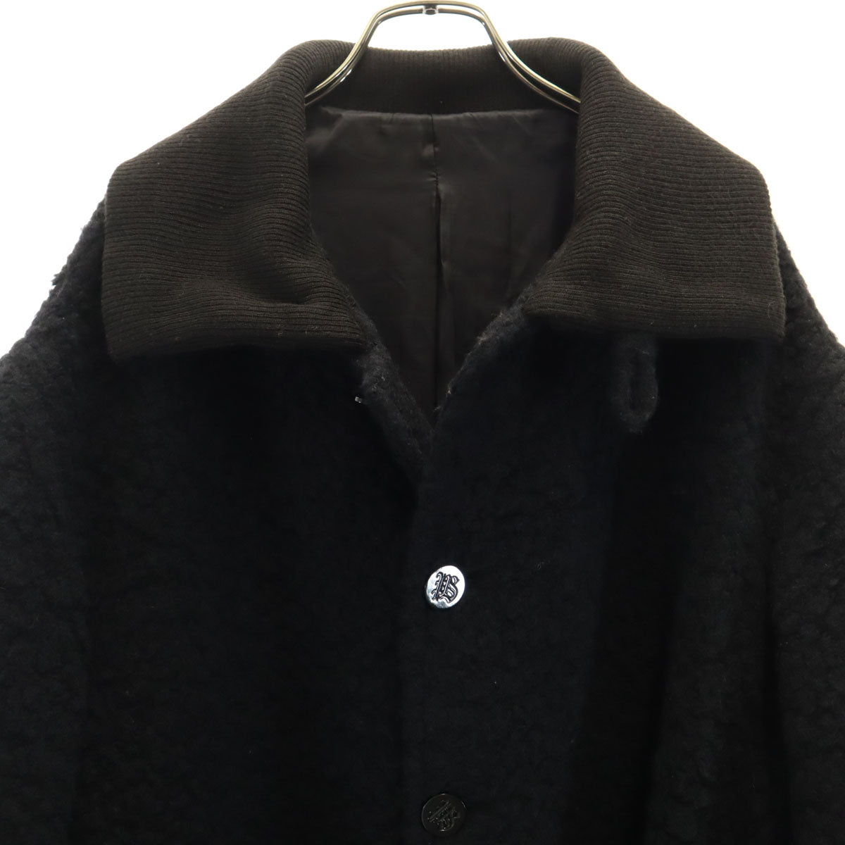 Paul Smith ポールスミス 日本製 ボアコート L ブラック メンズ