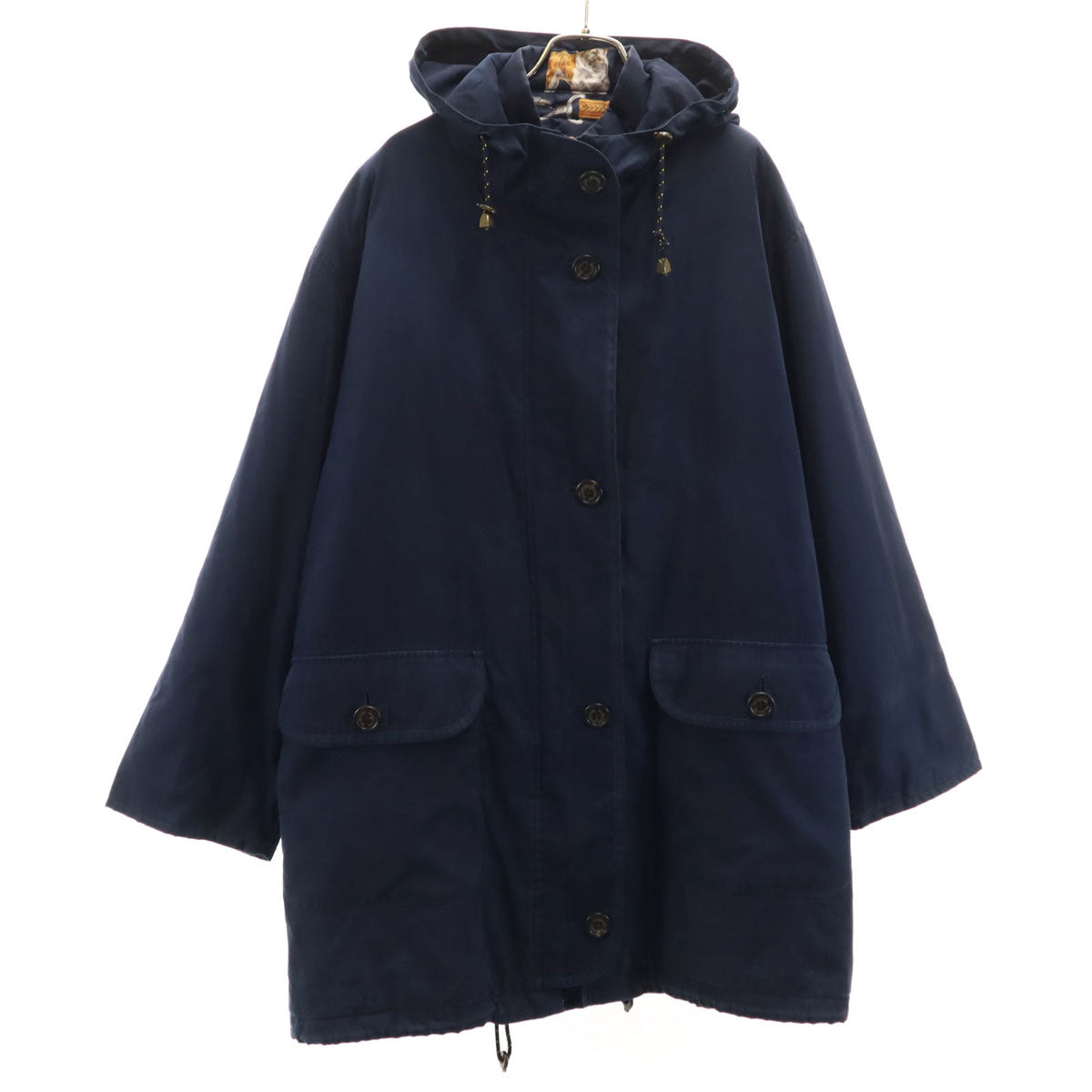 Burberrys バーバリーズ 90s オールド フーデット コート ネイビー ライナー付き 三陽商会 レディース