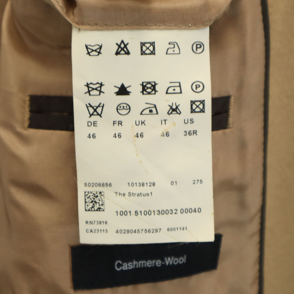 BOSS HUGO BOSS ボスヒューゴボス チェスターコート 46 ベージュ メンズ