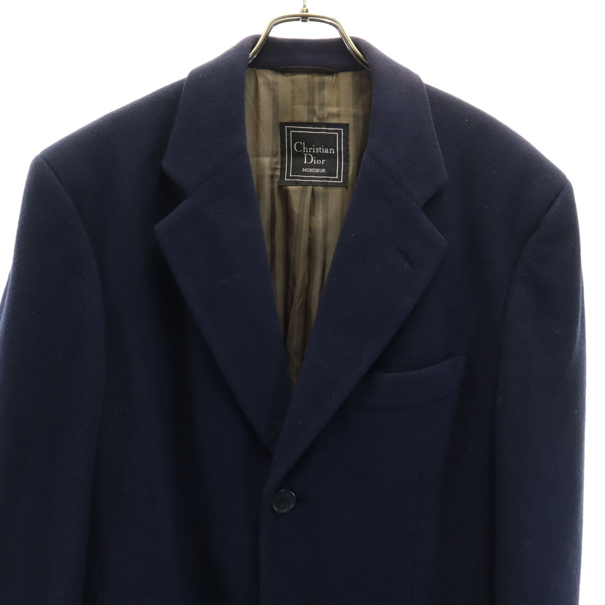 Christian Dior MONSIEUR クリスチャンディオール ムッシュ 90s オールド ロングコート ネイビー メンズ