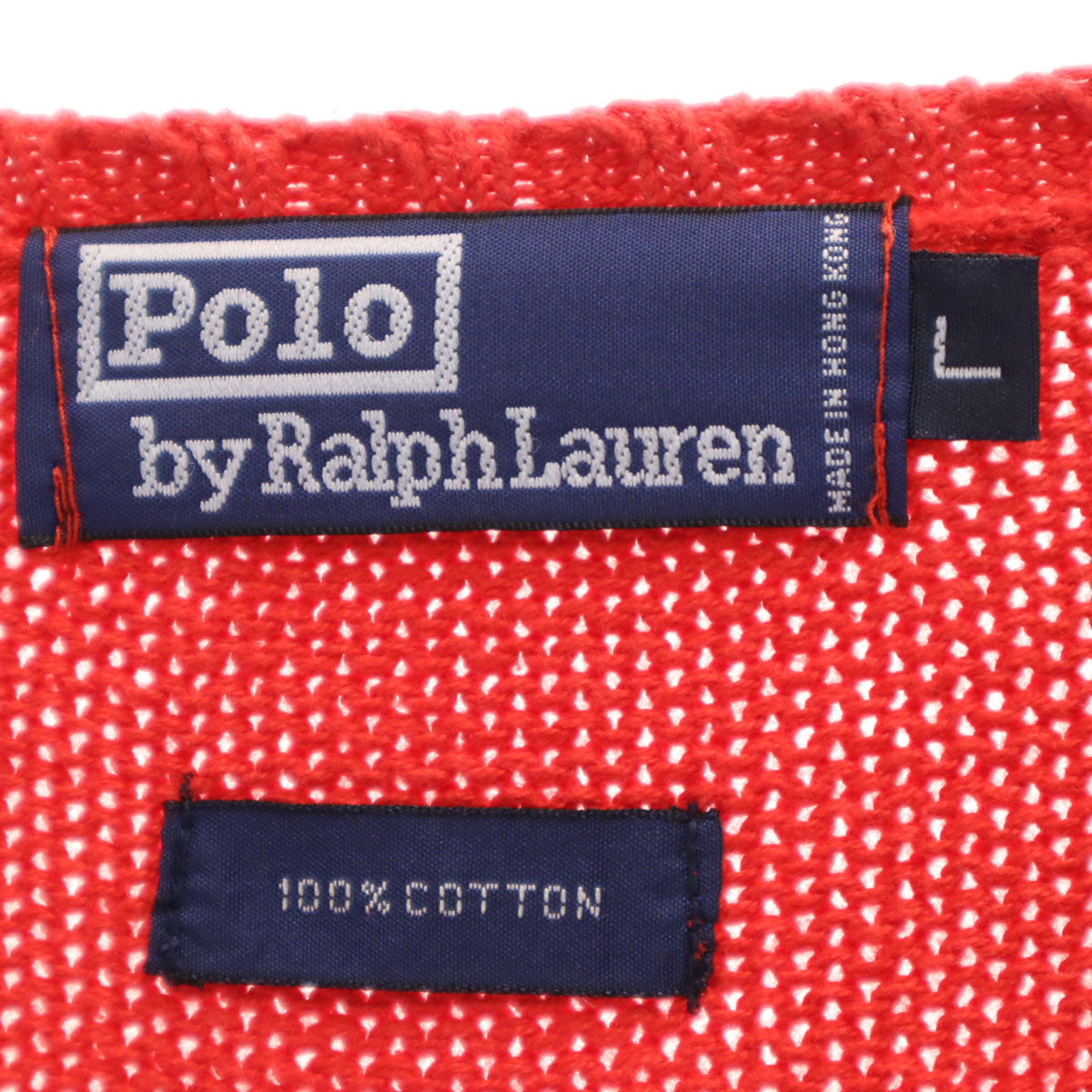 Polo by Ralph Lauren ポロバイラルフローレン 長袖 セーター L レッド ニット メンズ