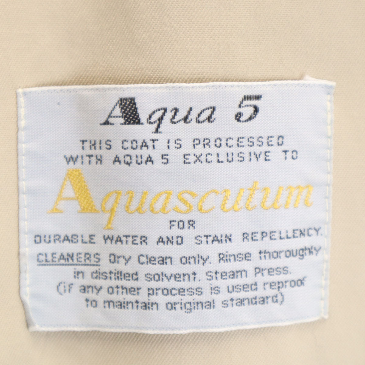 Aquascutum アクアスキュータム 70s 80s イングランド製 ヴィンテージ ステンカラーコート 1 ベージュ ライナー付き レディース