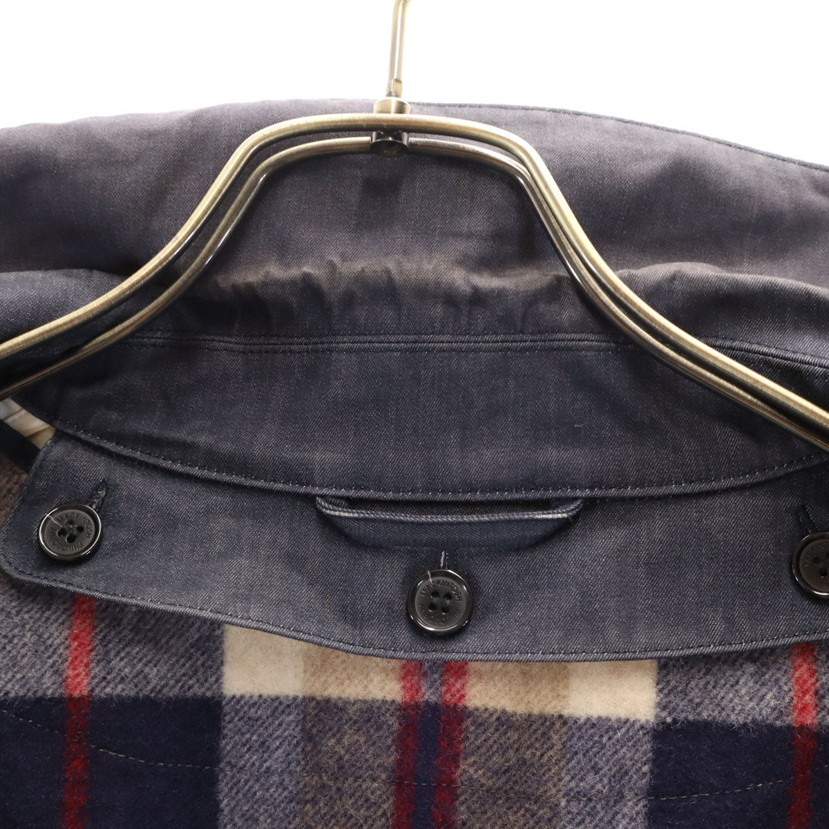 MACKINTOSH PHILOSOPHY マッキントッシュフィロソフィー 日本製 ステンカラーコート 40 ネイビー系 ベストライナー付き メンズ