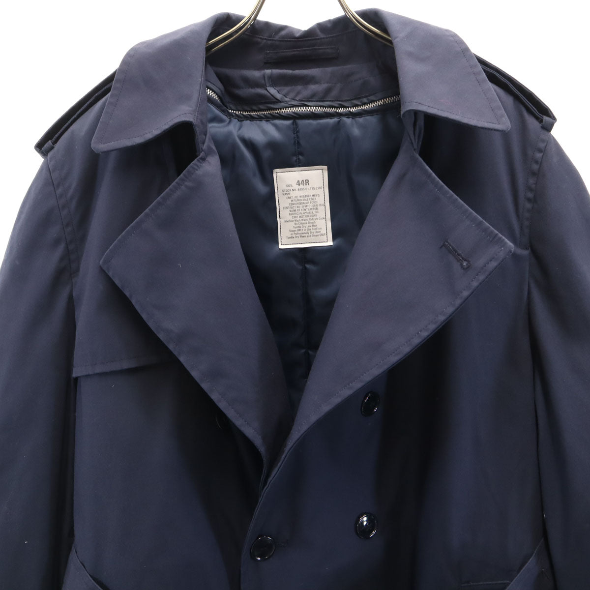 US NAVY アメリカ海軍 00s オールウェザーコート トレンチコート 44R ネイビー ライナー付き メンズ