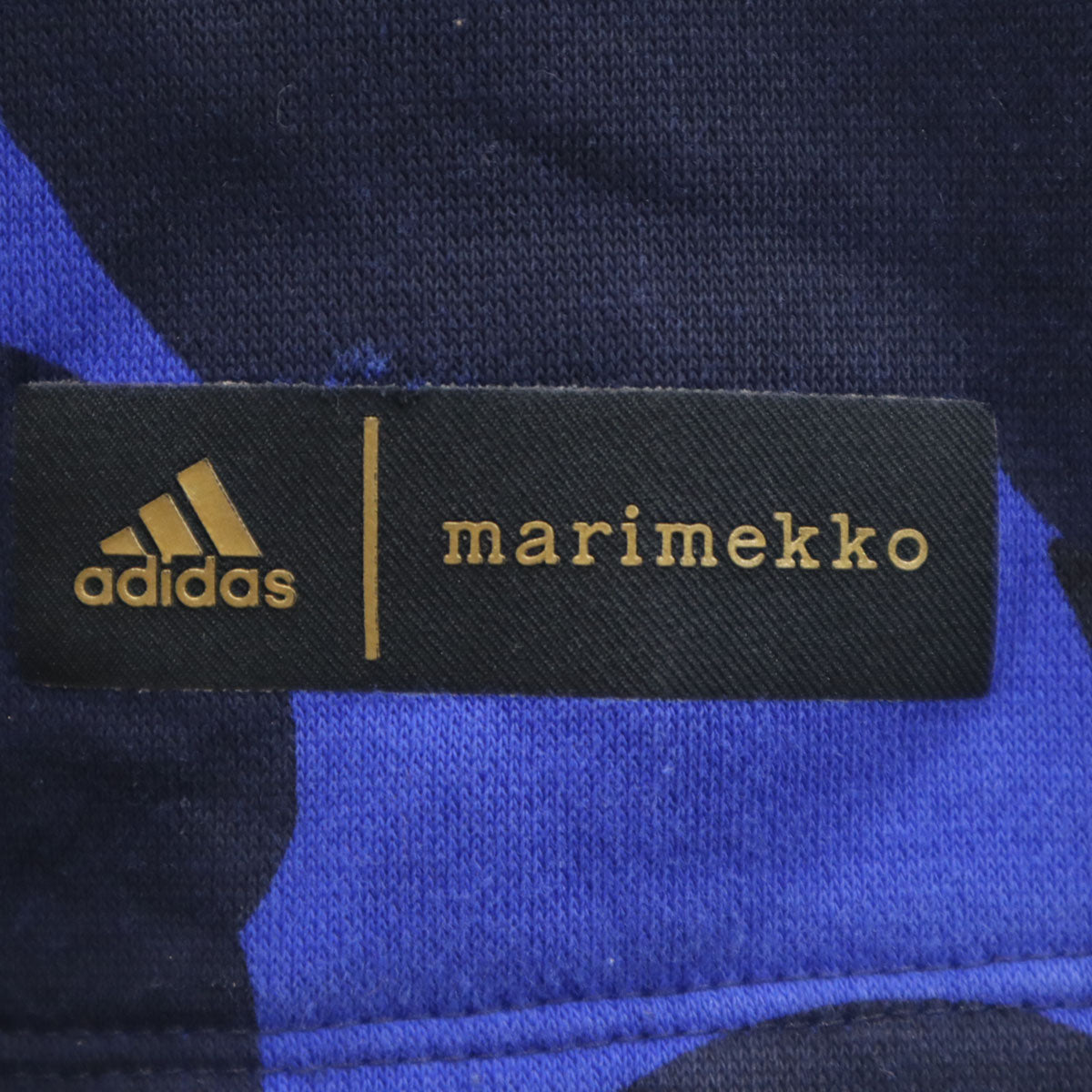 adidas アディダス マリメッコ Marimekko コラボ 花柄 長袖 ワンピース OT ブルー レディース