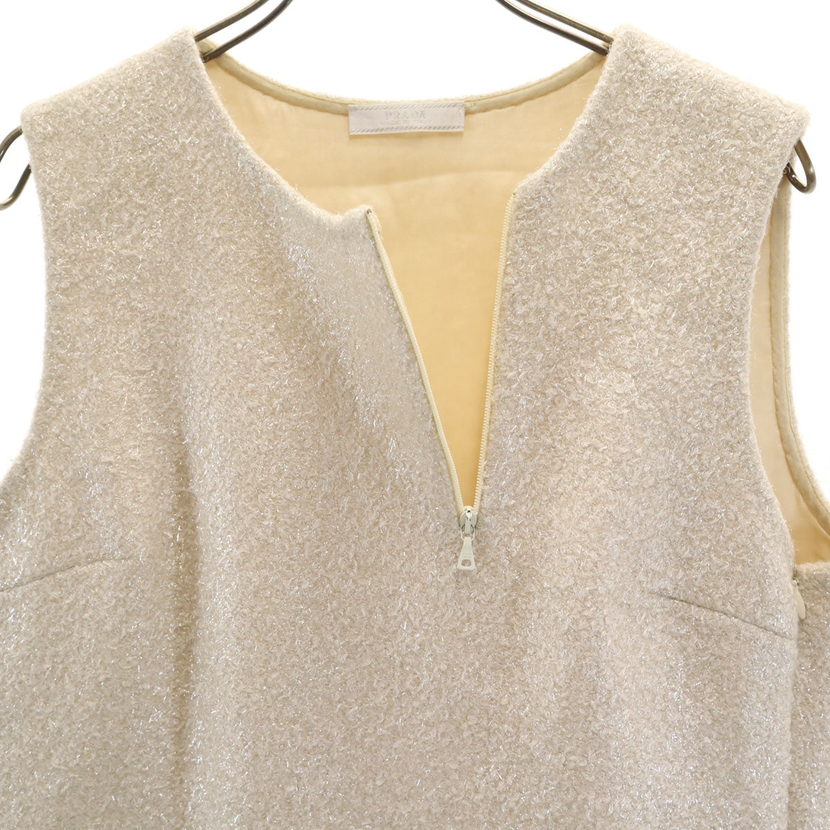 PRADA プラダ ノースリーブ ワンピース 42 アイボリー アンサンブル セット レディース