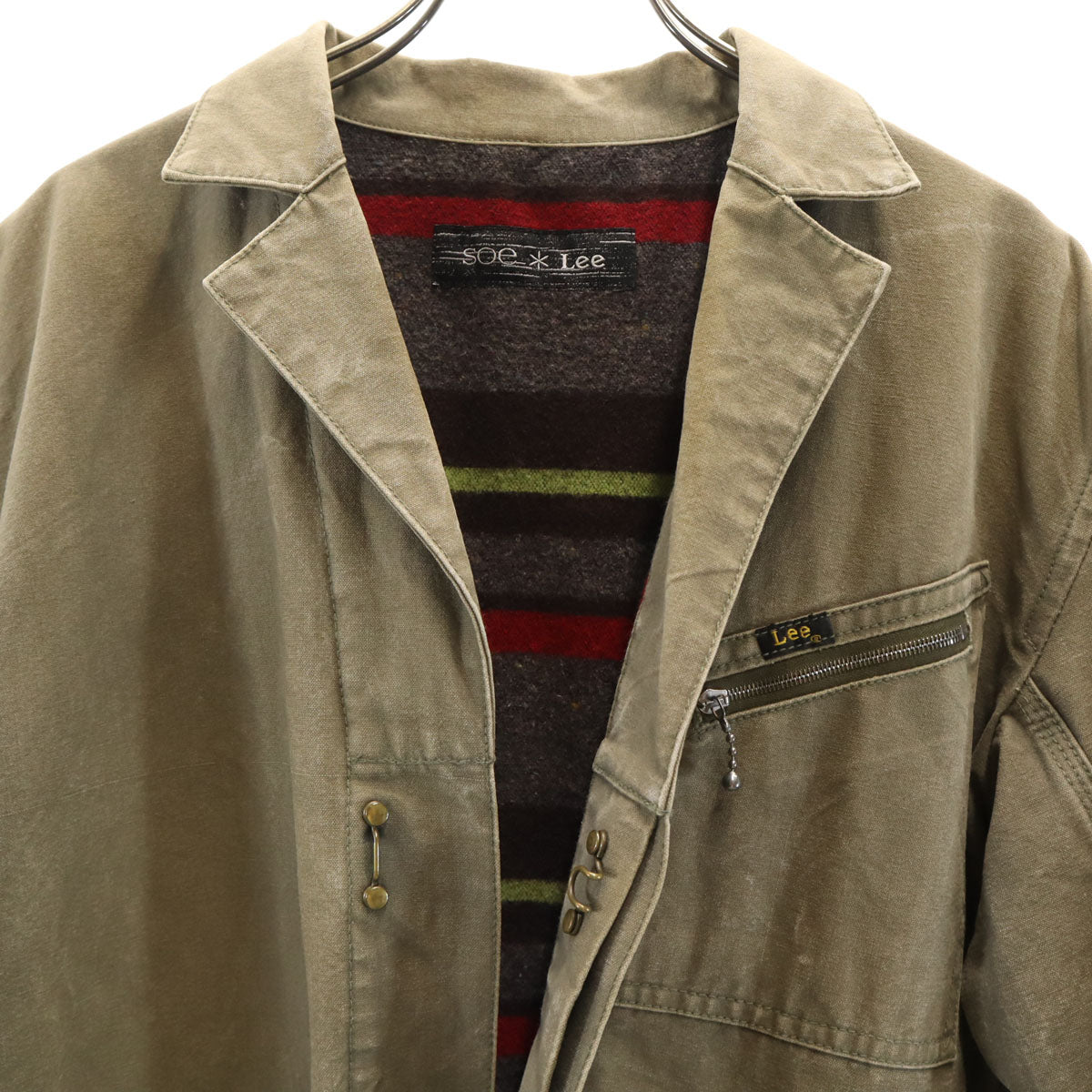 soe ソーイ Lee リー 別注 エンジニア コート M オリーブ系 裏ブランケット メンズ