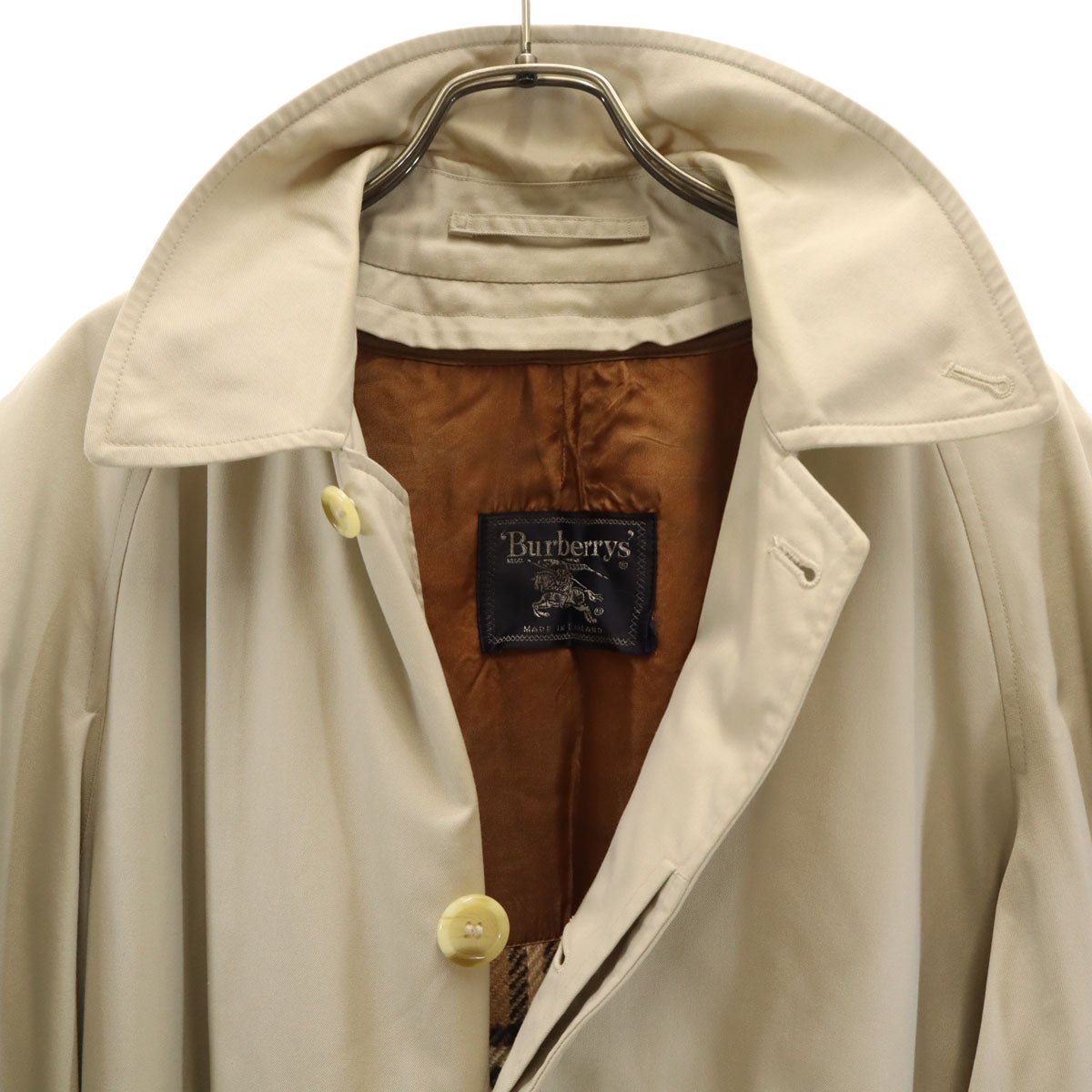 Burberrys バーバリーズ 80s 90S 英国製 オールド ステンカラーコート 46 ベージュ ベストライナー付き メンズ